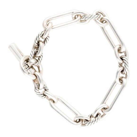 DAVID YURMAN DIAMOND STERLING SILVER 925 LEXINGTON CHAIN BRACELET - Picture 6 of 9